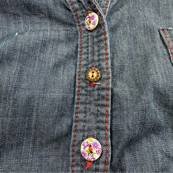 Joe Browns Belted Denim Button Dress Womens Sz 22 Bohemian Short Sleeve - Picture 7 of 12